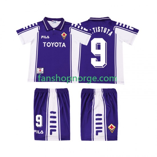 Billige Fotballdrakter Fiorentina BASTUTA 9 2000 Retro Barn Hjemmedrakt 1999 Kortermet