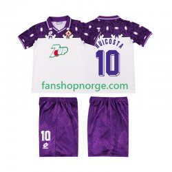 Billige Fotballdrakter Fiorentina RUI COSTA 10 1992 1993 Retro Barn Bortedrakt Kortermet