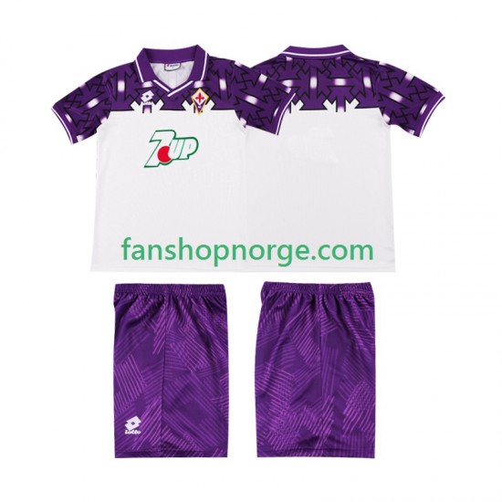 Billige Fotballdrakter Fiorentina 1992 1993 Retro Barn Bortedrakt Kortermet