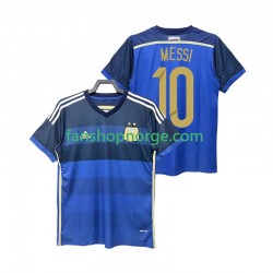 Billige Fotballdrakter Argentina Lionel Messi 10 2014 Retro Herre Bortedrakt Kortermet