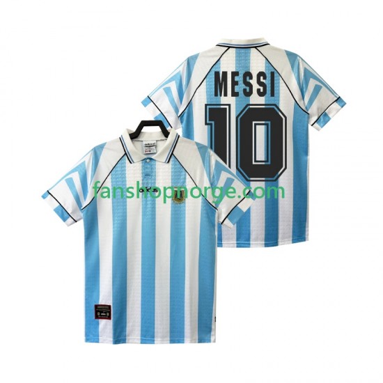 Billige Fotballdrakter Argentina Lionel Messi 10 1996 1997 Retro Herre Hjemmedrakt Kortermet