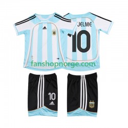 Billige Fotballdrakter Argentina RIQUELME 10 2007 Retro Barn Hjemmedrakt 2006 Kortermet