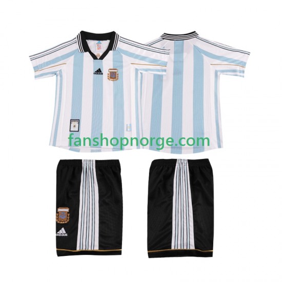 Billige Fotballdrakter Argentina Retro Barn Hjemmedrakt 1998 Kortermet