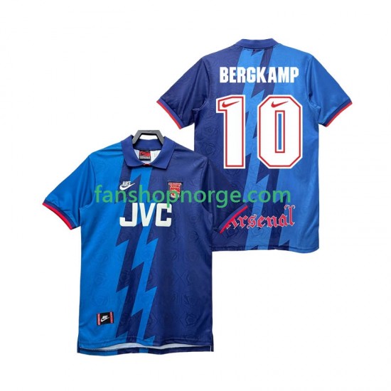 Billige Fotballdrakter Arsenal BERGKAMP 10 1995 1996 Retro Herre Bortedrakt Kortermet