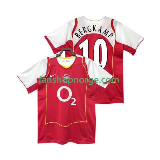 Billige Fotballdrakter Arsenal BERGKAMP 10 2005 Retro Herre Hjemmedrakt 2004 Kortermet