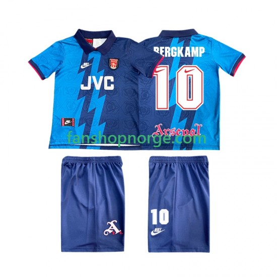 Billige Fotballdrakter Arsenal BERGKAMP 10 1995 1996 Retro Barn Bortedrakt Kortermet
