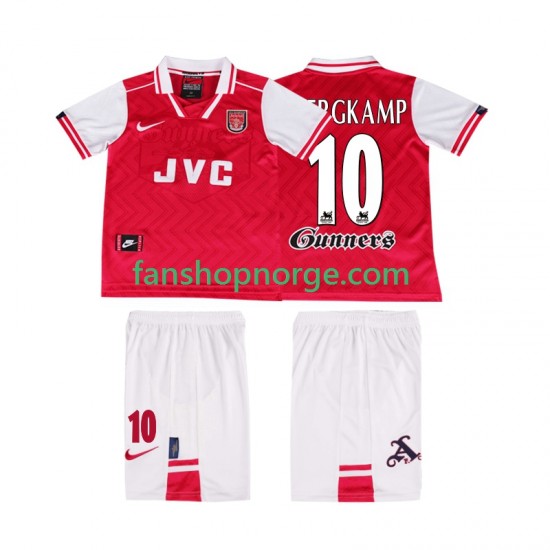 Billige Fotballdrakter Arsenal BERGKAMP 10 1996 1997 Retro Barn Hjemmedrakt Kortermet