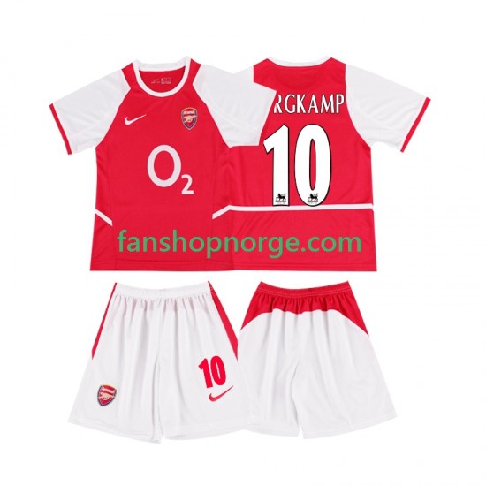 Billige Fotballdrakter Arsenal BERGKAMP 10 2003 Retro Barn Hjemmedrakt 2002 Kortermet
