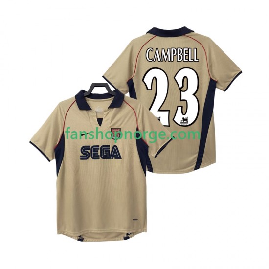 Billige Fotballdrakter Arsenal CAMPBELL 23 2001 Retro Herre Bortedrakt 2002 Kortermet