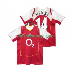 Billige Fotballdrakter Arsenal Henry 14 2005 Retro Herre Hjemmedrakt 2004 Kortermet