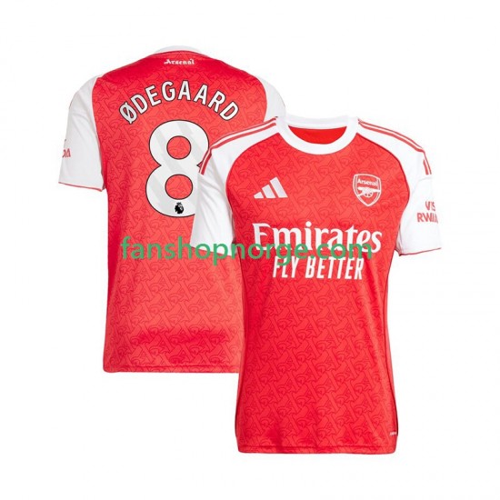 Billige Fotballdrakter Arsenal Martin Odegaard 8 Herre Hjemmedrakt 2025-2026 Kortermet