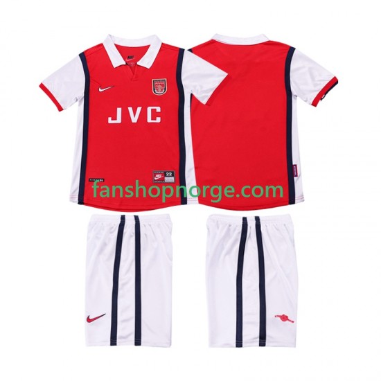 Billige Fotballdrakter Arsenal Retro Barn Hjemmedrakt 1998 1999 Kortermet