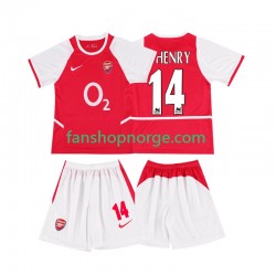 Billige Fotballdrakter Arsenal Thierry Henry 14 2003 Retro Barn Hjemmedrakt 2002 Kortermet