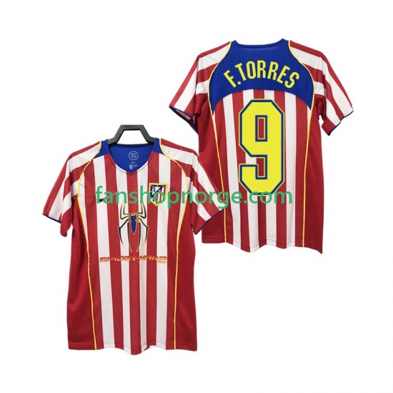 Billige Fotballdrakter Atlético Madrid F TORRES 9 2005 Retro Herre Hjemmedrakt 2004 Kortermet