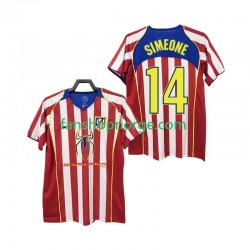 Billige Fotballdrakter Atlético Madrid SIMEONE 14 2005 Retro Herre Hjemmedrakt 2004 Kortermet