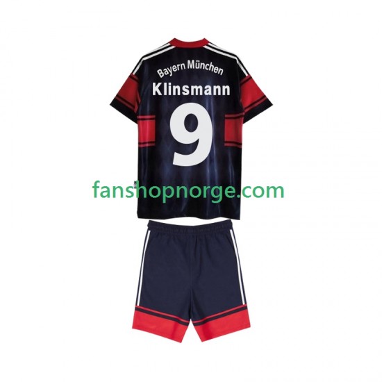 Billige Fotballdrakter FC Bayern München Klinsmann 9 1997 Retro Barn Hjemmedrakt 1999 Kortermet