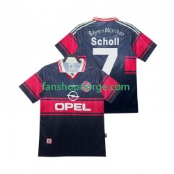 Billige Fotballdrakter FC Bayern München Scholl 7 1997 Retro Herre Hjemmedrakt 1999 Kortermet