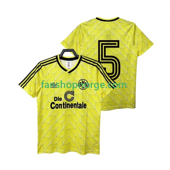 Billige Fotballdrakter Borussia Dortmund 5 1988 1989 Retro Herre Hjemmedrakt Kortermet