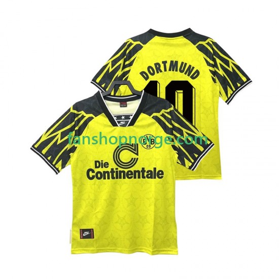 Billige Fotballdrakter Borussia Dortmund Moller 10 1995 Retro Herre Hjemmedrakt 1994 Kortermet
