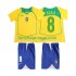 Billige Fotballdrakter Brasil KAKA 8 Retro Barn Hjemmedrakt 2004 Kortermet