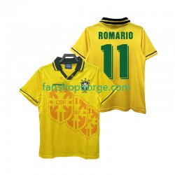Billige Fotballdrakter Brasil ROMARIO 11 Retro Herre Hjemmedrakt 1994 Kortermet