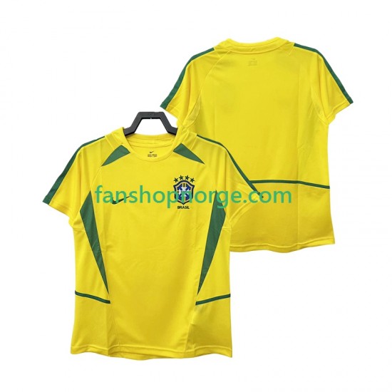 Billige Fotballdrakter Brasil Retro Herre Hjemmedrakt 2002 Kortermet