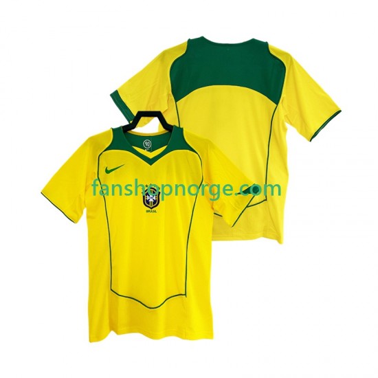 Billige Fotballdrakter Brasil Retro Herre Hjemmedrakt 2004 Kortermet