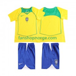 Billige Fotballdrakter Brasil Retro Barn Hjemmedrakt 2004 Kortermet