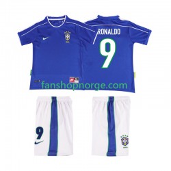 Billige Fotballdrakter Brasil Ronaldo 9 Retro Barn Bortedrakt 1998 Kortermet