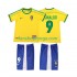 Billige Fotballdrakter Brasil Ronaldo 9 Retro Barn Hjemmedrakt 1998 Kortermet