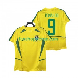 Billige Fotballdrakter Brasil Ronaldo 9 Retro Herre Hjemmedrakt 2002 Kortermet