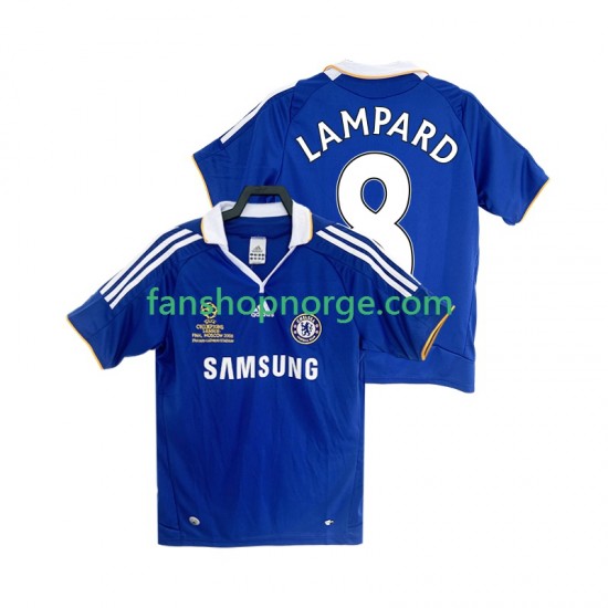 Billige Fotballdrakter Chelsea LAMPARD 8 2007 Retro Herre Hjemmedrakt 2008 Kortermet