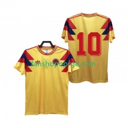Billige Fotballdrakter Colombia 10 1990 Retro Herre Hjemmedrakt Kortermet
