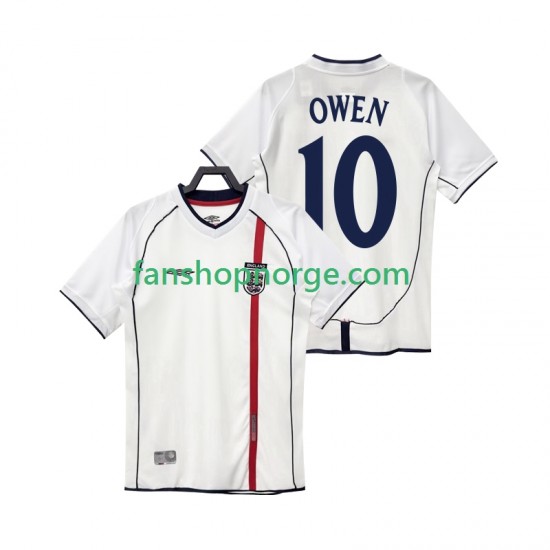 Billige Fotballdrakter England OWEN 10 Retro Herre Hjemmedrakt 2002 Kortermet