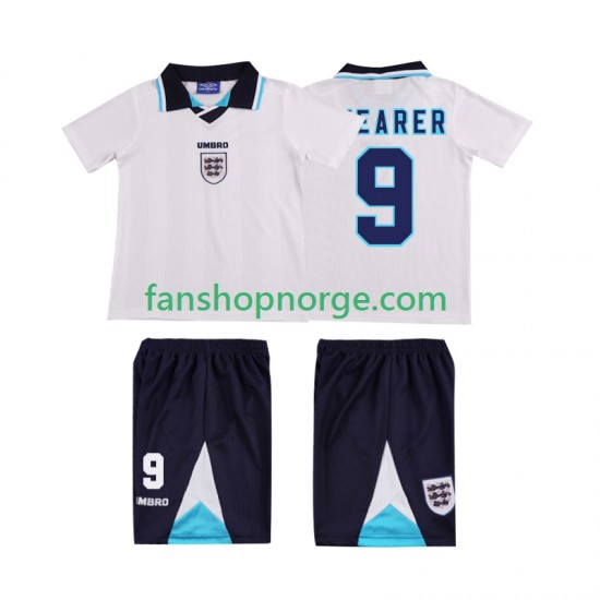Billige Fotballdrakter England SHEARER 9 1996 Retro Barn Hjemmedrakt Kortermet