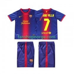 Billige Fotballdrakter FC Barcelona DAUID VILLA 7 2012 2013 Retro Barn Hjemmedrakt Kortermet