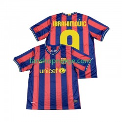 Billige Fotballdrakter FC Barcelona Ibrahimović 9 2009 Retro Herre Hjemmedrakt 2010 Kortermet