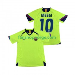 Billige Fotballdrakter FC Barcelona Lionel Messi 10 2005 Retro Herre Bortedrakt 2006 Kortermet