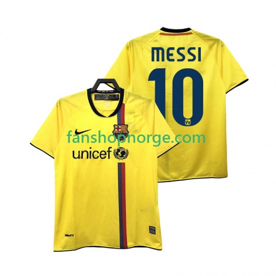 Billige Fotballdrakter FC Barcelona Lionel Messi 10 2009 Retro Herre Bortedrakt 2008 Kortermet