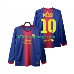 Billige Fotballdrakter FC Barcelona Lionel Messi 10 2012 2013 Retro Herre Hjemmedrakt Langermet