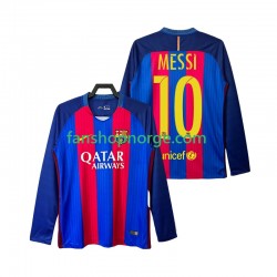 Billige Fotballdrakter FC Barcelona Lionel Messi 10 2016 2017 Retro Herre Hjemmedrakt Langermet