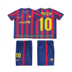 Billige Fotballdrakter FC Barcelona Lionel Messi 10 2009 Retro Barn Hjemmedrakt 2010 Kortermet