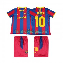 Billige Fotballdrakter FC Barcelona Lionel Messi 10 Retro Barn Hjemmedrakt 2011 2010 Kortermet