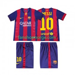 Billige Fotballdrakter FC Barcelona Lionel Messi 10 2014 2015 Retro Barn Hjemmedrakt Kortermet