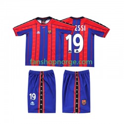 Billige Fotballdrakter FC Barcelona Lionel Messi 19 1997 Retro Barn Hjemmedrakt 1998 Kortermet