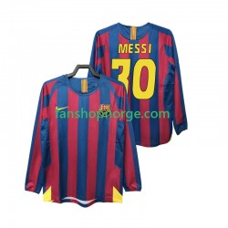 Billige Fotballdrakter FC Barcelona Lionel Messi 30 2005 Retro Herre Hjemmedrakt 2006 Langermet