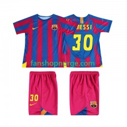 Billige Fotballdrakter FC Barcelona Lionel Messi 30 Champions League 2005 Retro Barn Hjemmedrakt 2006 Kortermet
