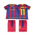 Billige Fotballdrakter FC Barcelona Neymar JR 11 Retro Barn Hjemmedrakt 2011 2010 Kortermet
