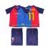 Billige Fotballdrakter FC Barcelona RIVALDO 11 2000 Retro Barn Hjemmedrakt 1999 Kortermet