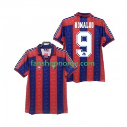 Billige Fotballdrakter FC Barcelona RONALDO 9 1996 1997 Retro Herre Hjemmedrakt Kortermet